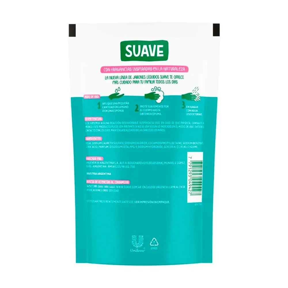 Suave Jabón líquido pepino y aloe 220 ml
