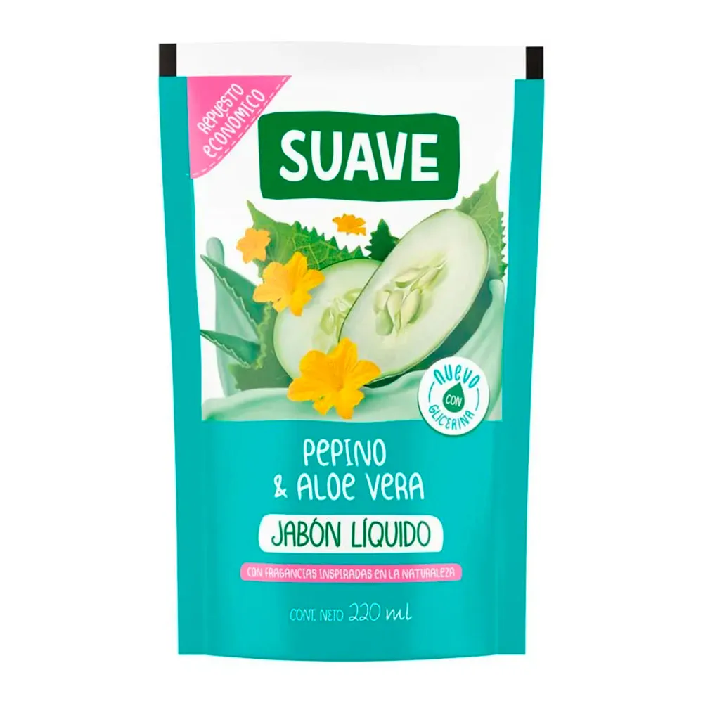 Suave Jabón líquido pepino y aloe 220 ml