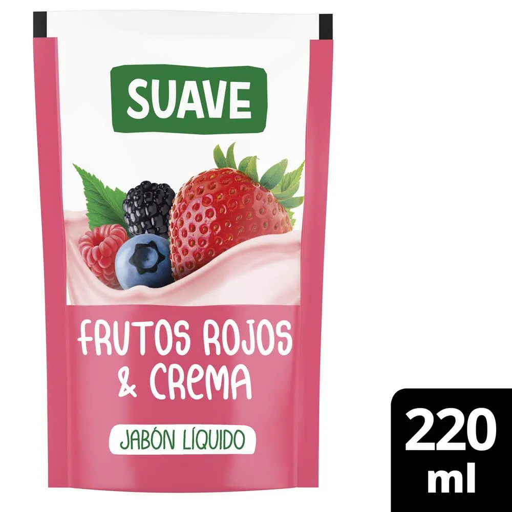 Suave Jabon liquido frutos rojos crema 220 ml