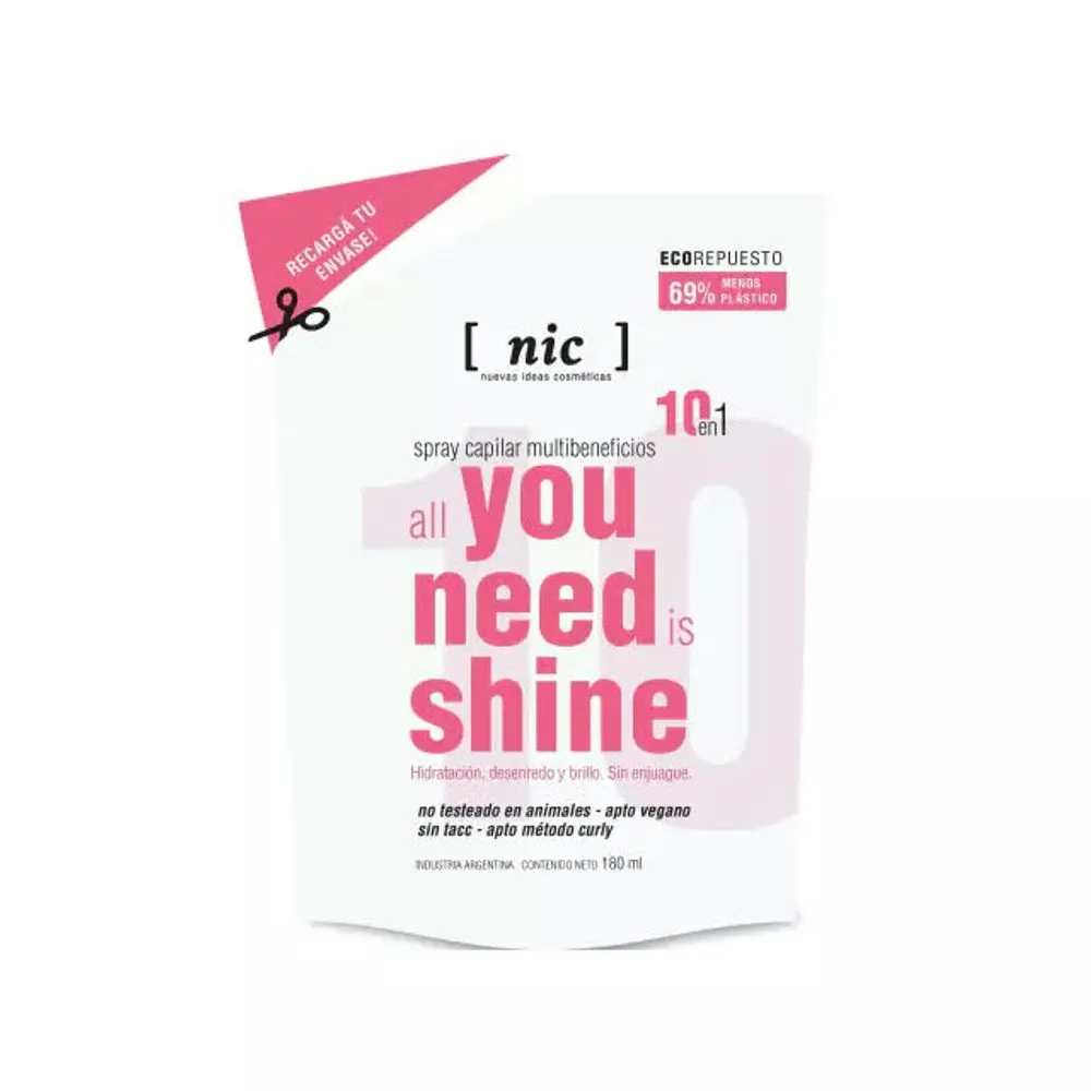 Nic Recarga 10 en 1 shine 180 ml