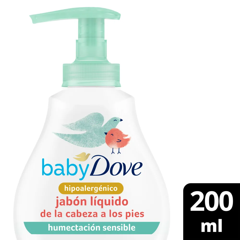 Baby Dove Baby jabon liquido humectación sensible 200 ml