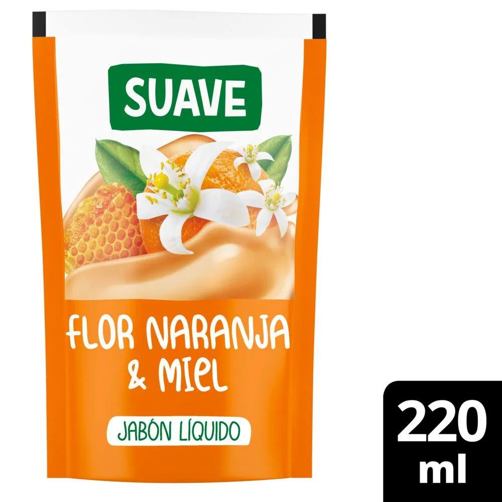 Suave Jabon liquido flor naranja y miel 220 ml