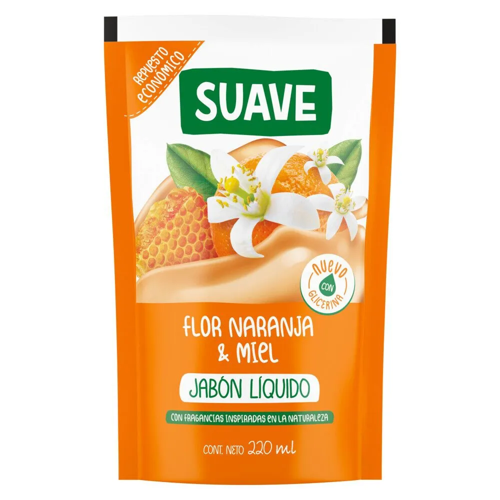 Suave Jabon liquido flor naranja y miel 220 ml