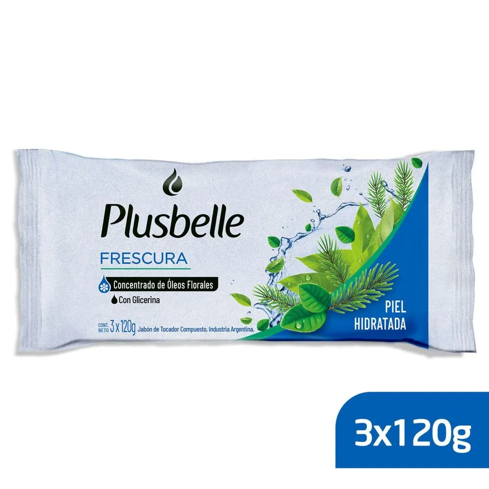 Plusbelle Jabón frescura intensa 125 gr 3 (unidades)