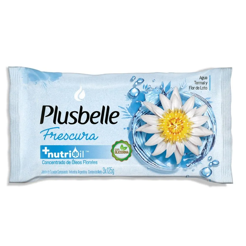 Plusbelle Jabón frescura intensa 125 gr 3 (unidades)