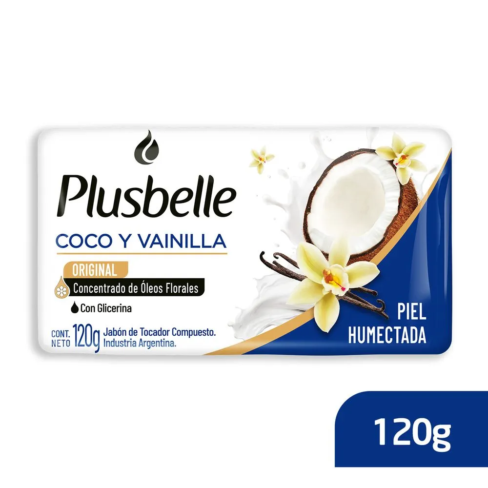 Plusbelle Jabon coco y vainilla 120 gr