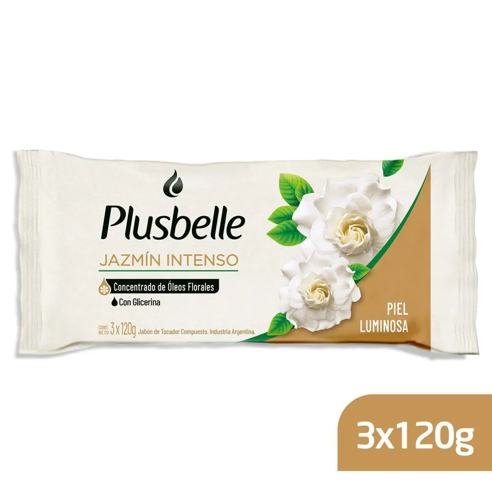 Plusbelle Jabon jazmin 120 gr (3 unidades)
