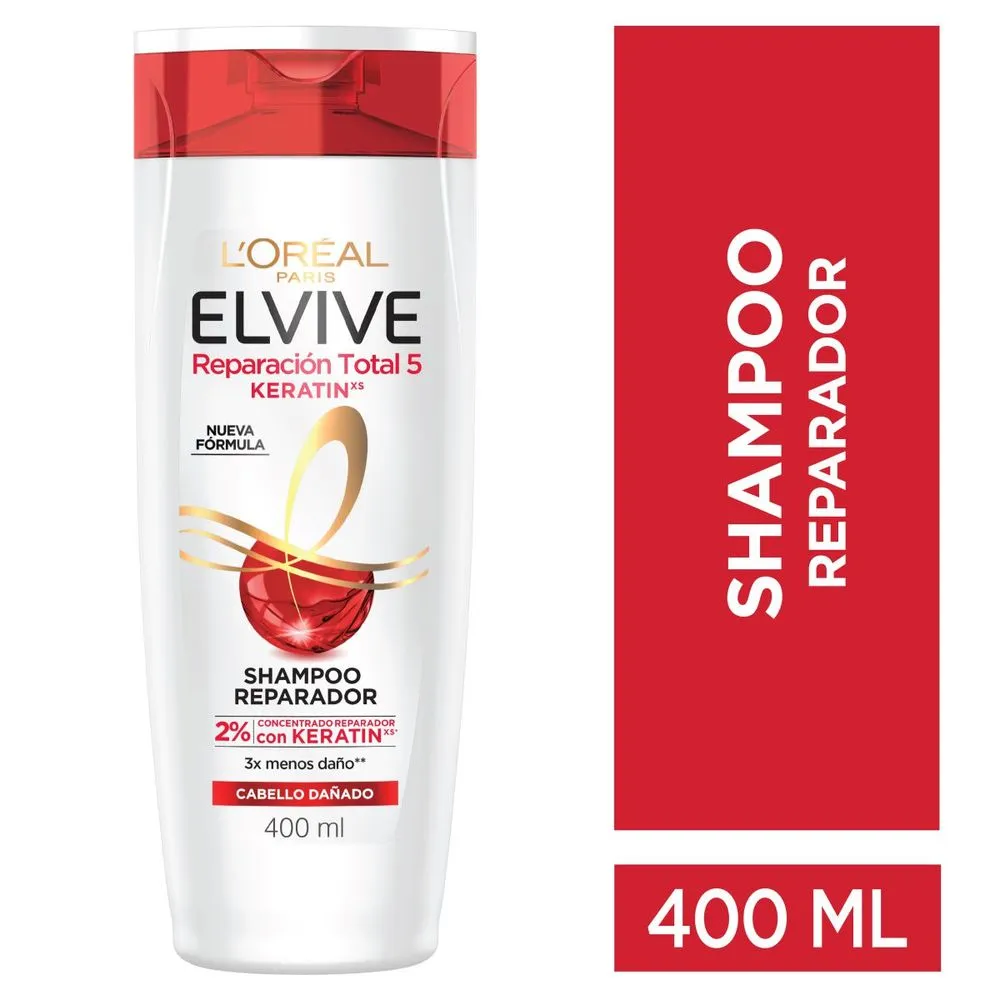 Elvive Shampoo reparacion total keratin 400 ml