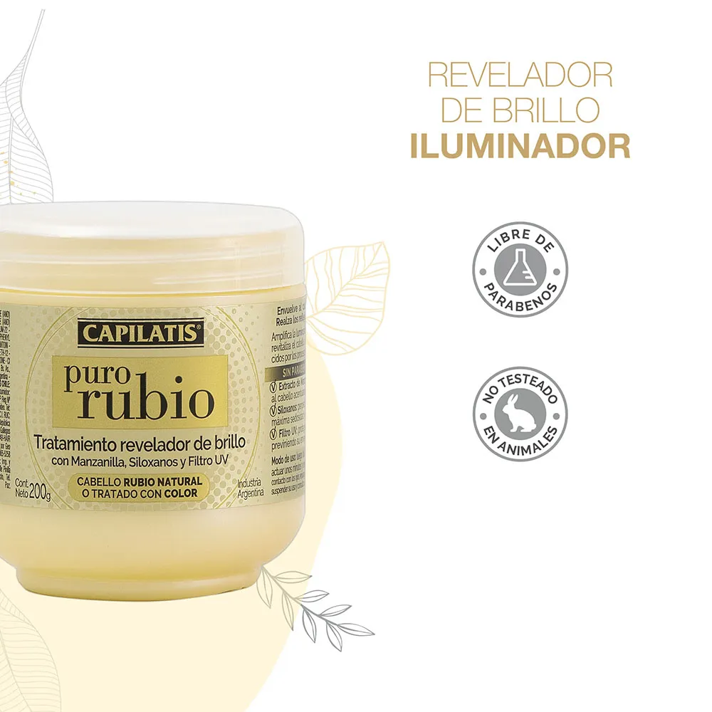 Capilatis Tratamiento revelador de brillo línea puro rubio 200 gr