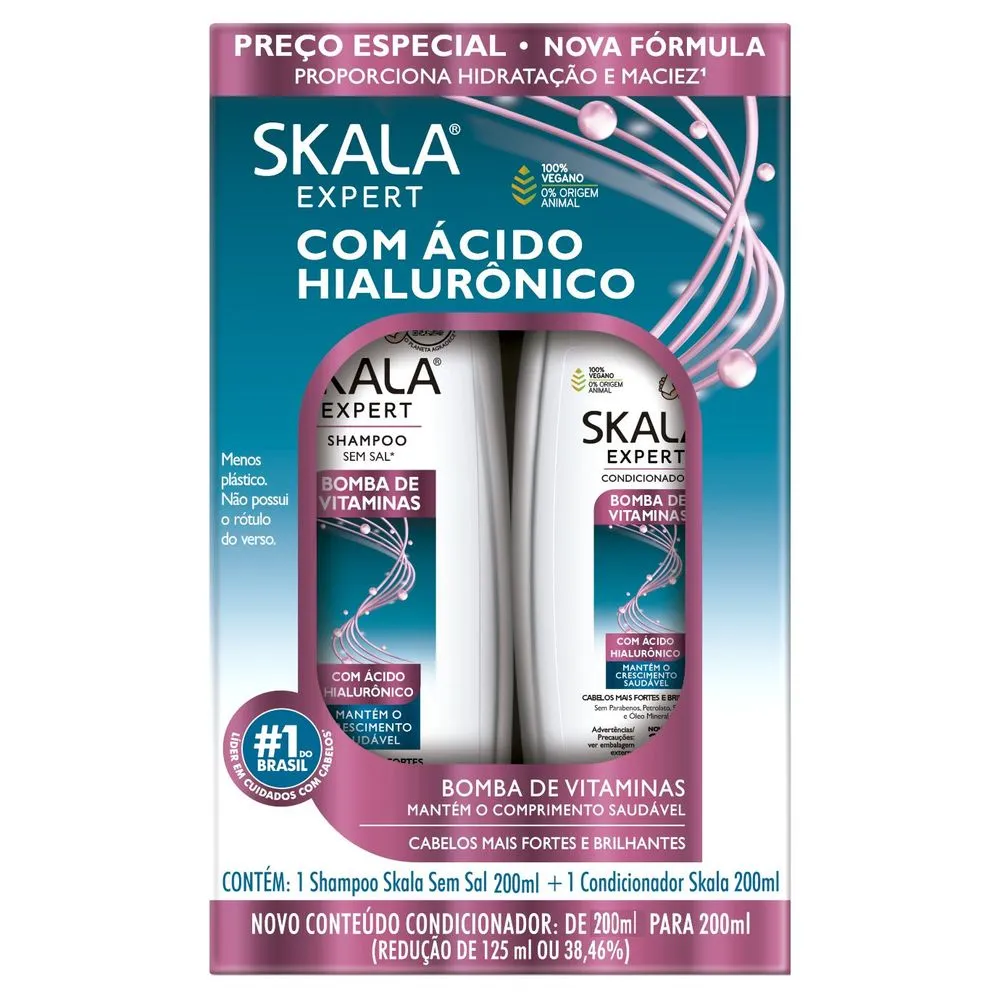 Skala Kit shampoo y acondicionador bomba de vitaminas (sh 325ml y ac 200ml)