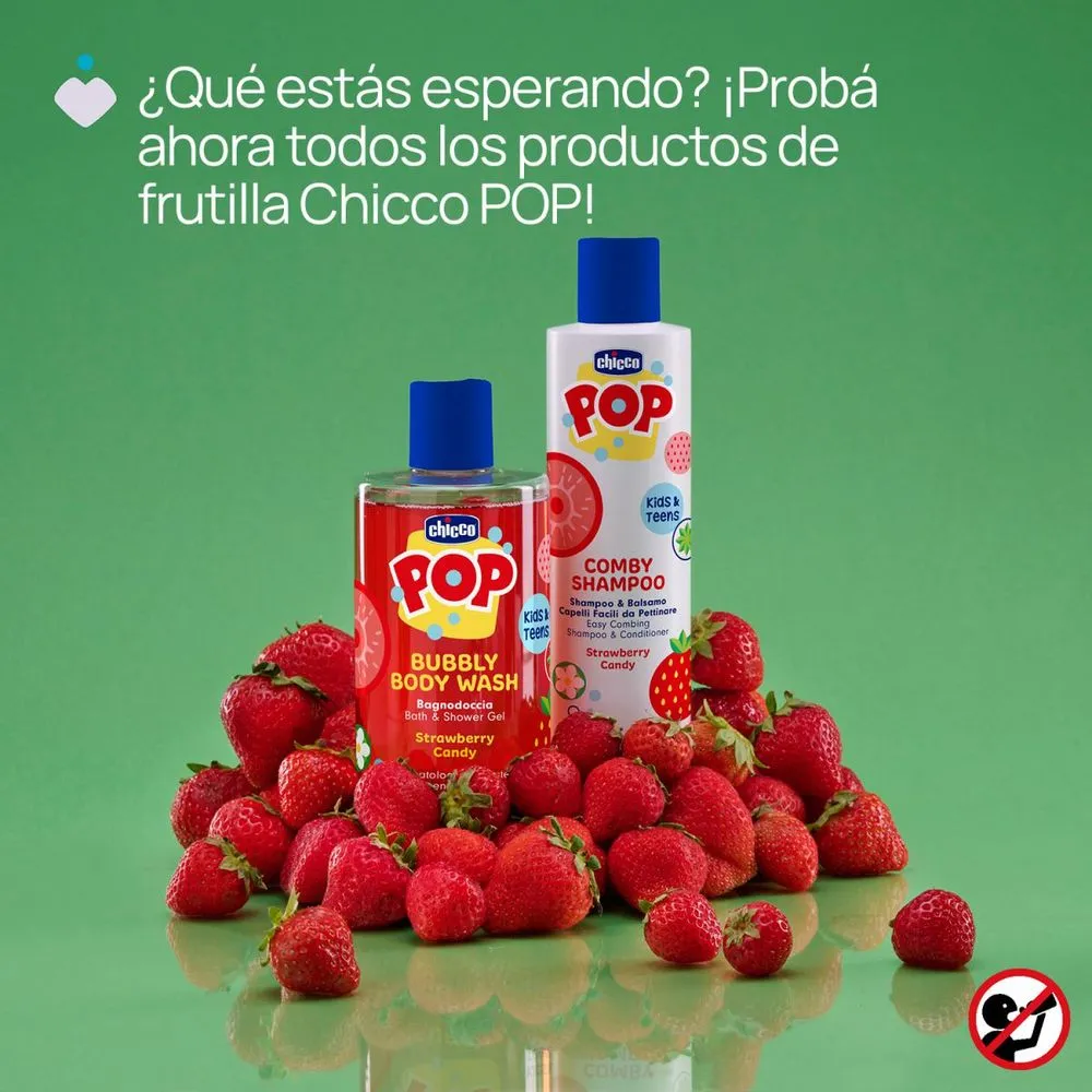 Chicco Gel de baño espumoso frutilla 300ml