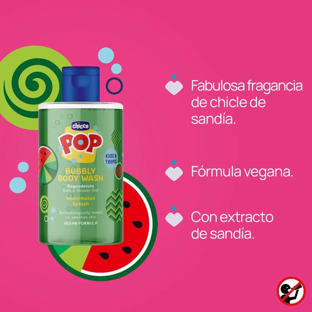 Chicco Gel de baño espumoso sandia 300ml