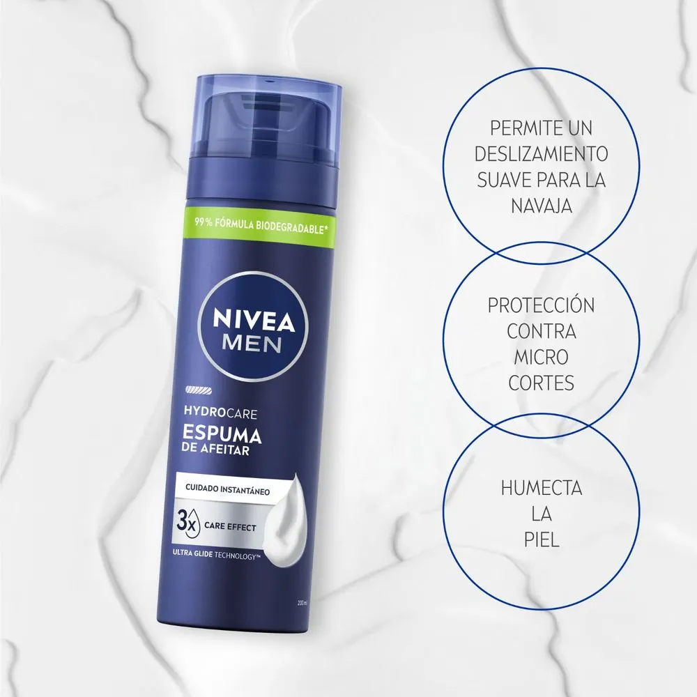 Nivea Espuma de afeitar hydrocare para todo tipo de piel 200ml