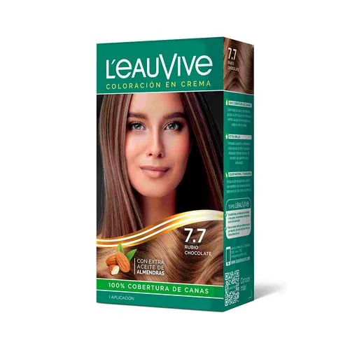 LeauVive Tintura en Crema con Aceite de Almendras N° 7.7 Rubio Chocolate 47 Ml L'Eau Vive