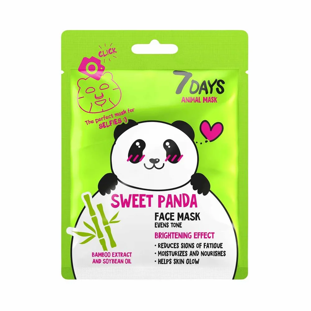 7Days 7DAYS ANIMAL MASK SWEET PANDA BAMBOO EXTRACT & SOYBEAN OIL