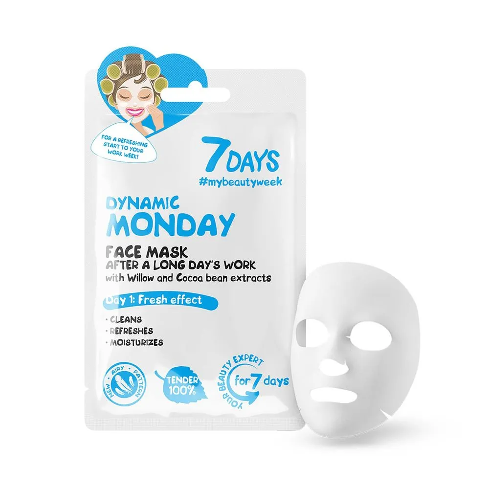 7Days 7DAYS FACE MASK DYNAMIC MONDAY WILLOW & COCOA BEANS