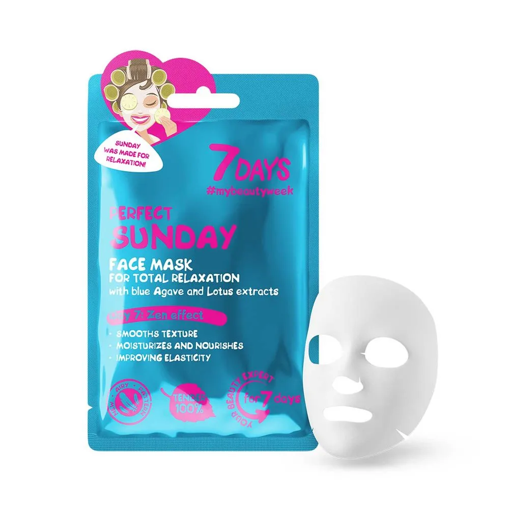 7Days 7DAYS FACE MASK PERFECT SUNDAY BLUE AGAVE & LOTUS