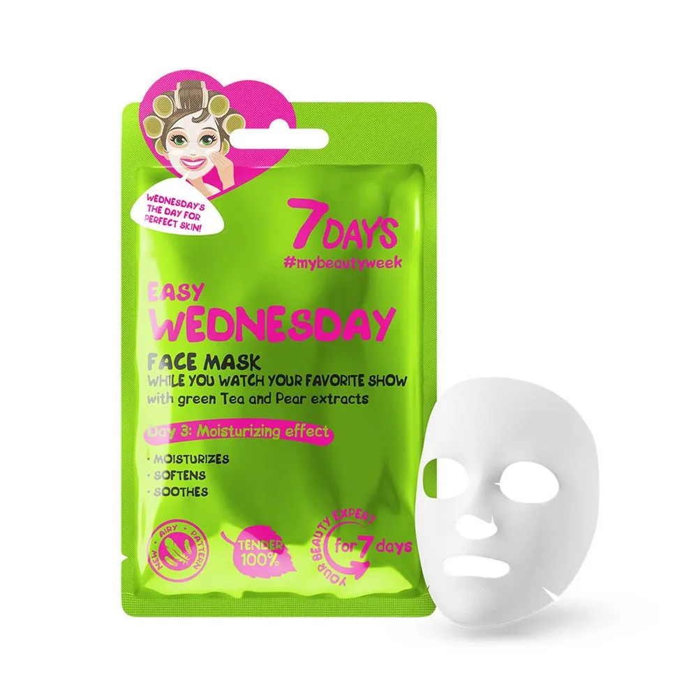 7Days 7DAYS FACE MASK EASY WEDNESDAY GREEN TEA & PEAR