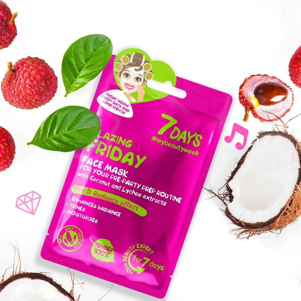 7Days 7DAYS FACE MASK BLAZING FRIDAY COCONUT WATER & LYCHEE