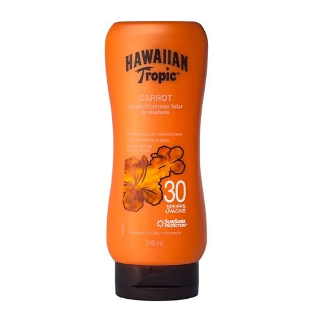 Hawaiian Tropic Loción Bronceadora De Zanahoria Con Filtro Solar Fps30