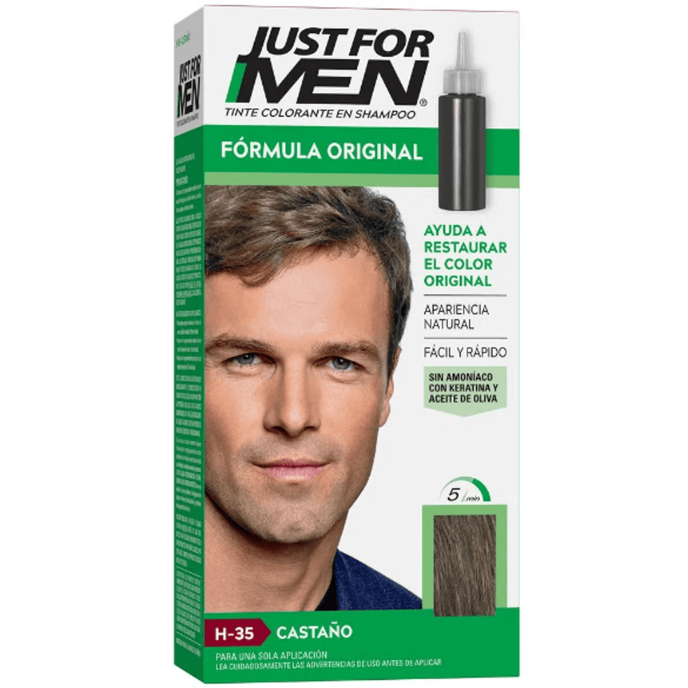 Just For Men Tinte Colorante Para Caballero En Shampoo