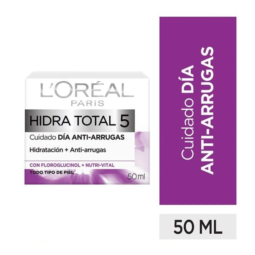L'Oréal París Crema Facial Humectante Hidratotal 5 Antiarrugas