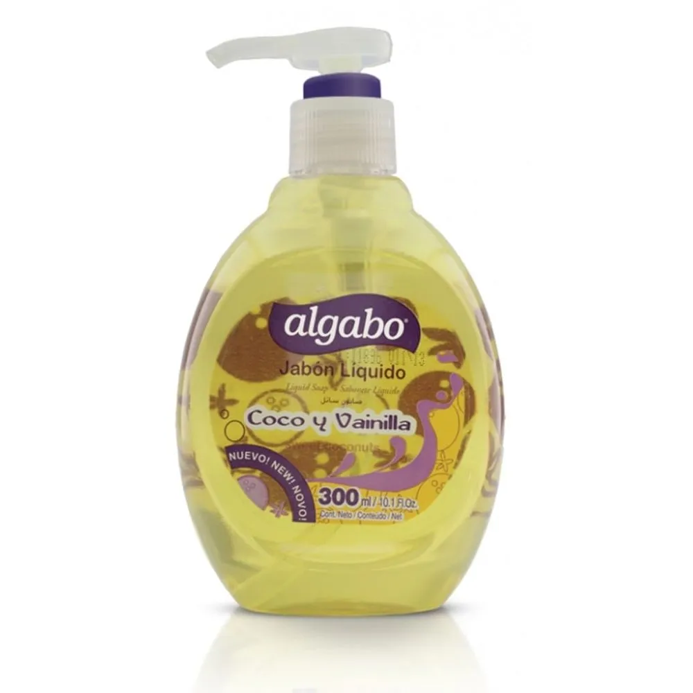 Algabo Jabón Líquido Con Válvula Coco & Vainilla