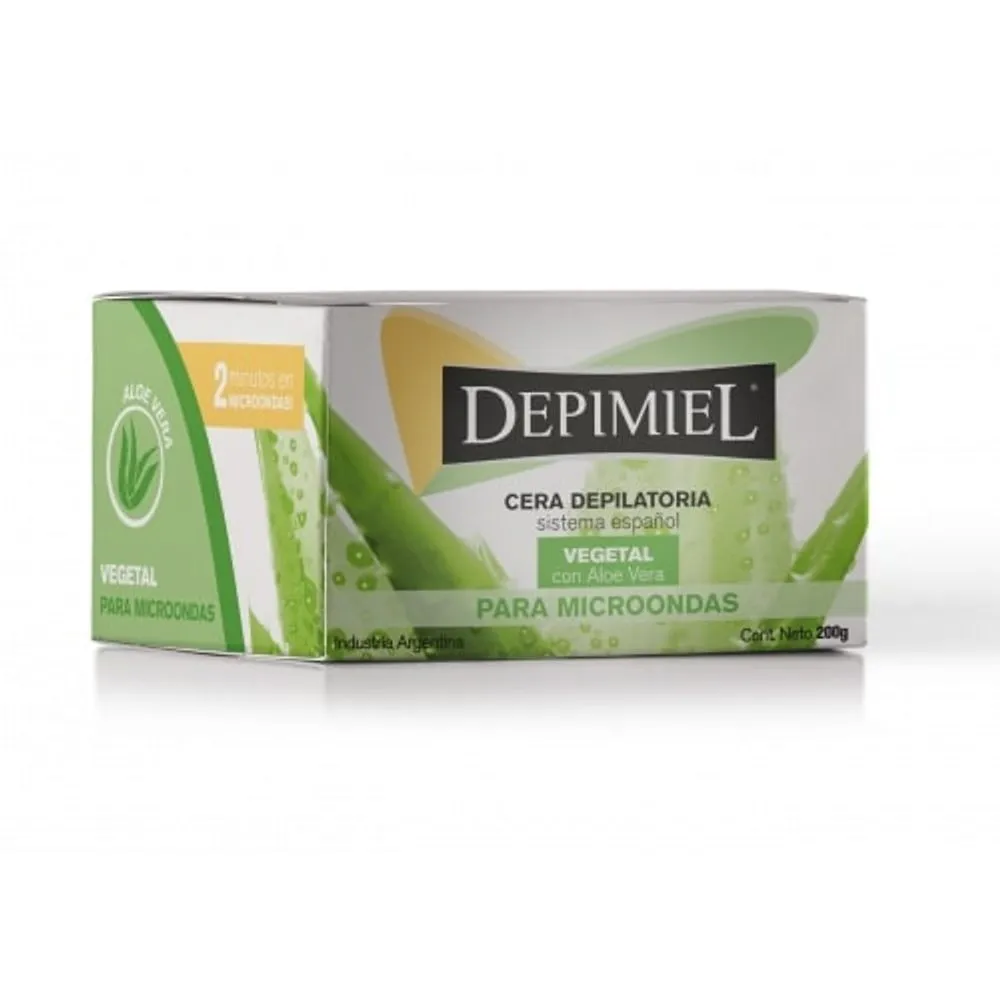 Depimiel Cera Depilatoria Vegetal para Microondas con Aloe Vera