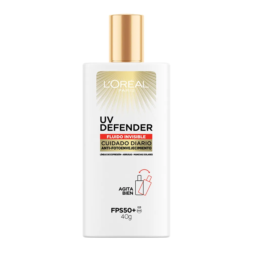 L'Oréal París Protector Solar Invisible Con Ácido Hialurónico FPS 50+ UV Defender