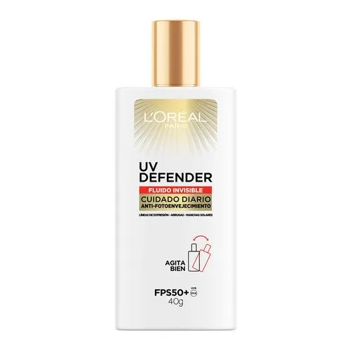L'Oréal París Protector Solar Invisible Con Ácido Hialurónico FPS 50+ UV Defender