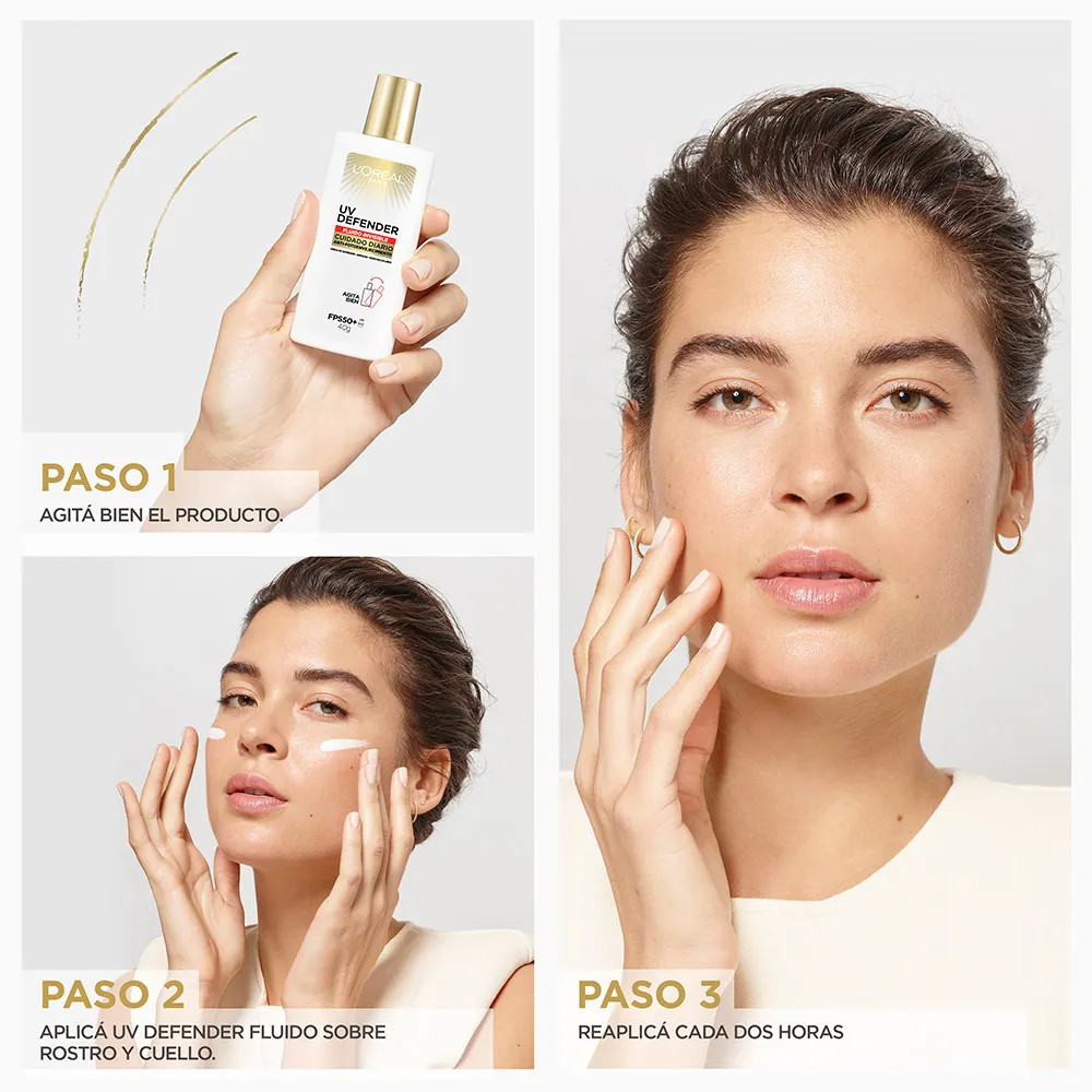 L'Oréal París Protector Solar Invisible Con Ácido Hialurónico FPS 50+ UV Defender