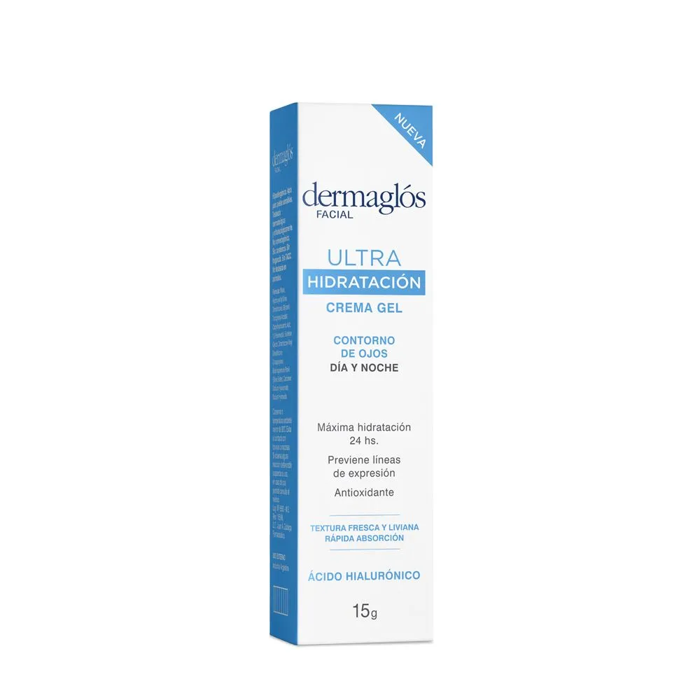 Dermaglós Contorno de Ojos Crema Gel Ultra Hidratación Con Ácido Hialurónico
