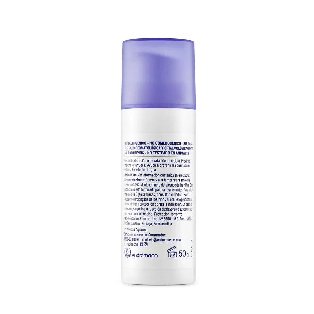 Dermaglós Protector Solar Facial Efecto Seco FPS 50