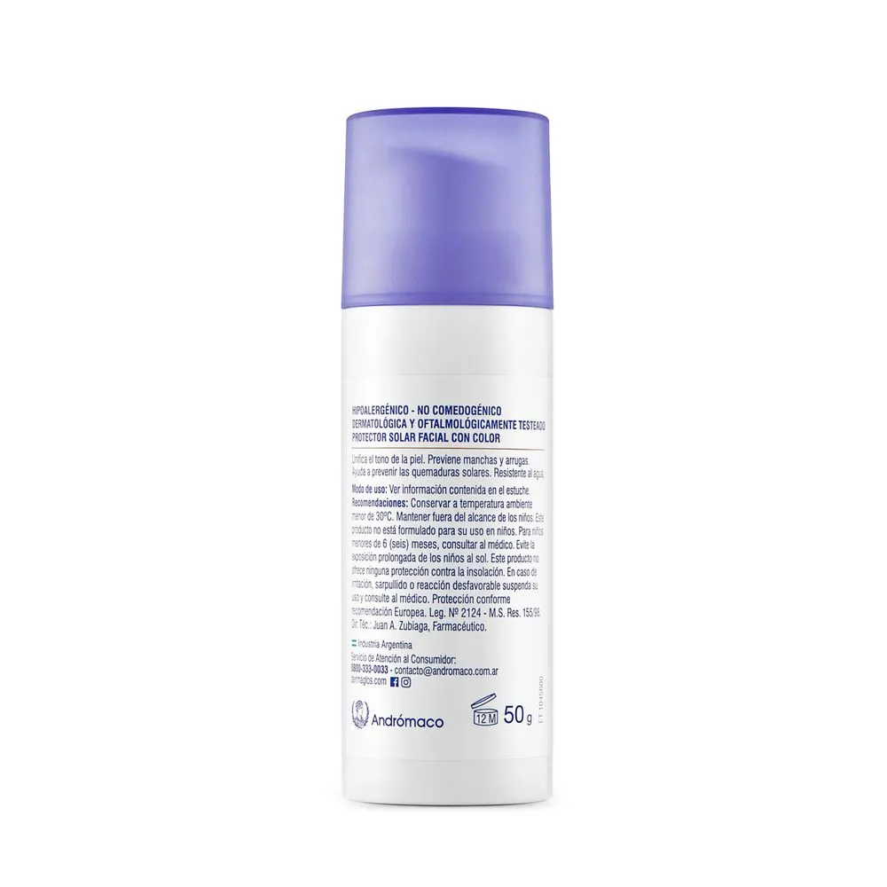 Dermaglós Protector Solar Crema Con Color Tono Medio FPS 50