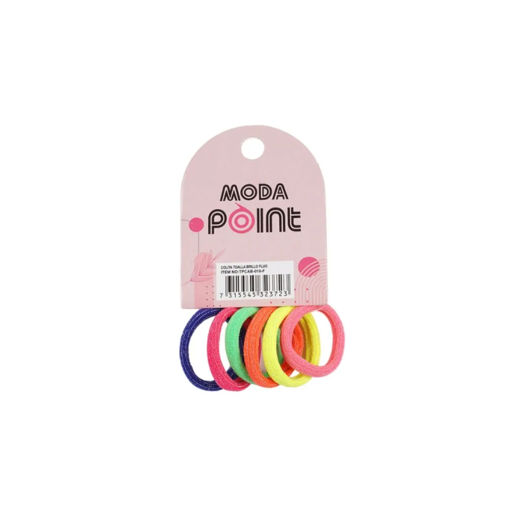 Moda Point Colita de Pelo Flúo Con Brillo