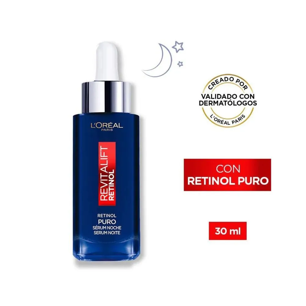 L'Oréal París Sérum De Noche Con Retinol Puro Revitalift