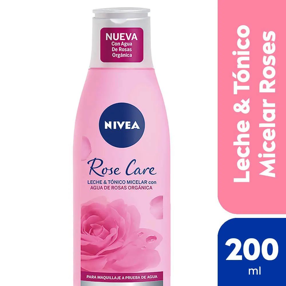 Nivea Leche y tónico micelar 2 en 1 NIVEA Rose Care 200 ml