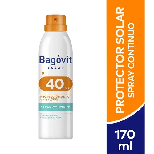 Bagóvit Protector Solar En Spray Continuo FPS 40