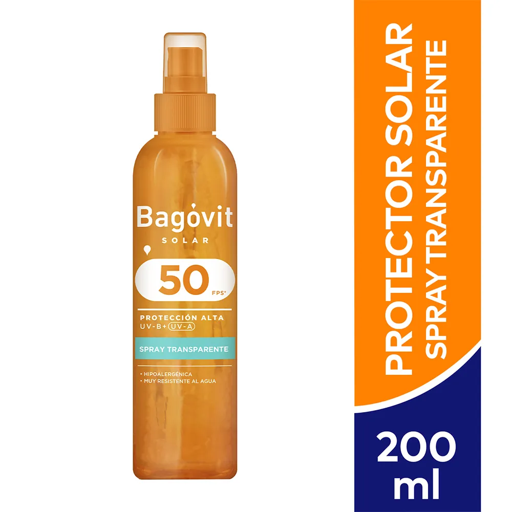 Bagóvit Protector Solar Transparente Spray FPS 50