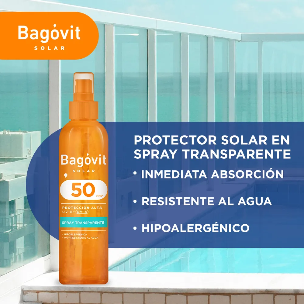 Bagóvit Protector Solar Transparente Spray FPS 50