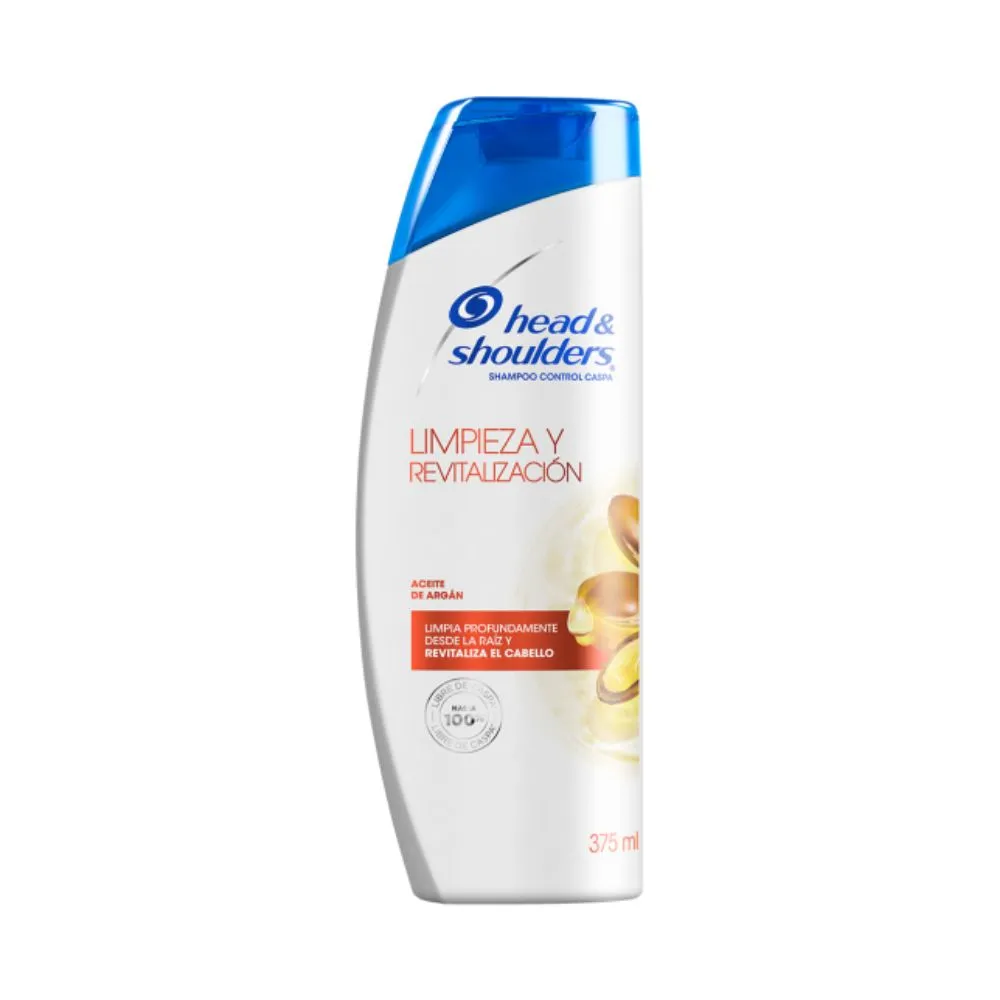 Head & Shoulders Shampoo Limpieza y Revitalización Con Aceite de Argán