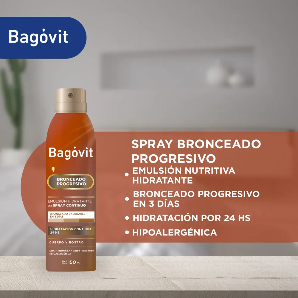 Bagóvit Emulsión Bronceado Progresivo Spray Continuo
