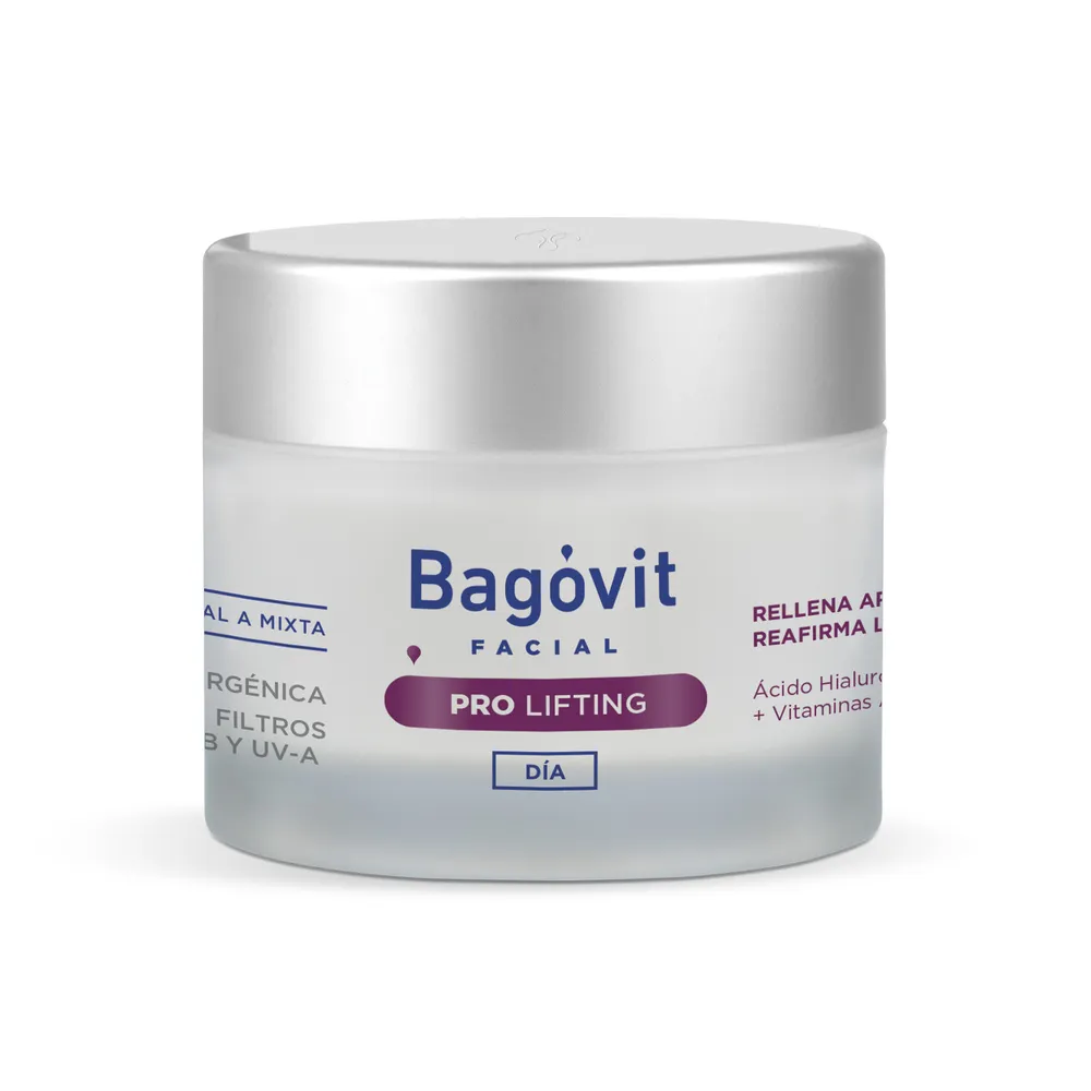 Bagóvit Crema Facial Antiarrugas Reafirmante Pro Lifting de Día Para Todo Tipo de Piel