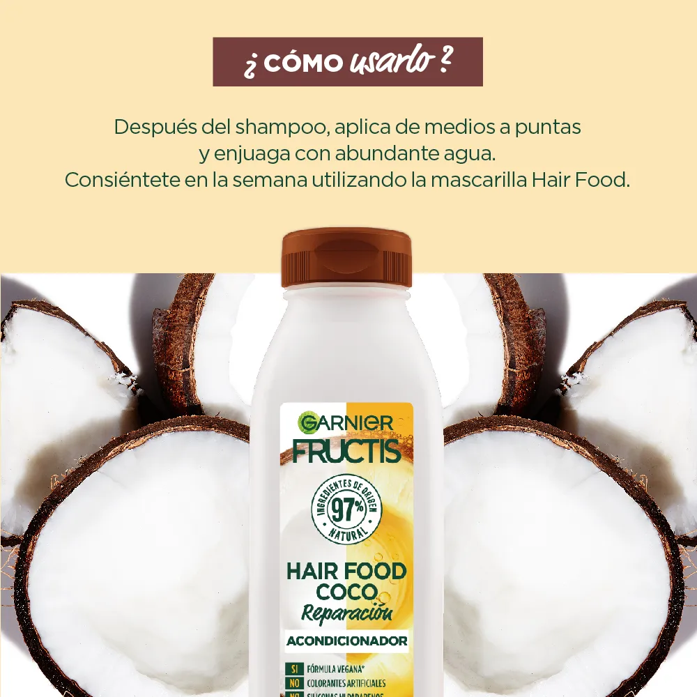 Fructis Acondicionador Fructis Hair Food Coco