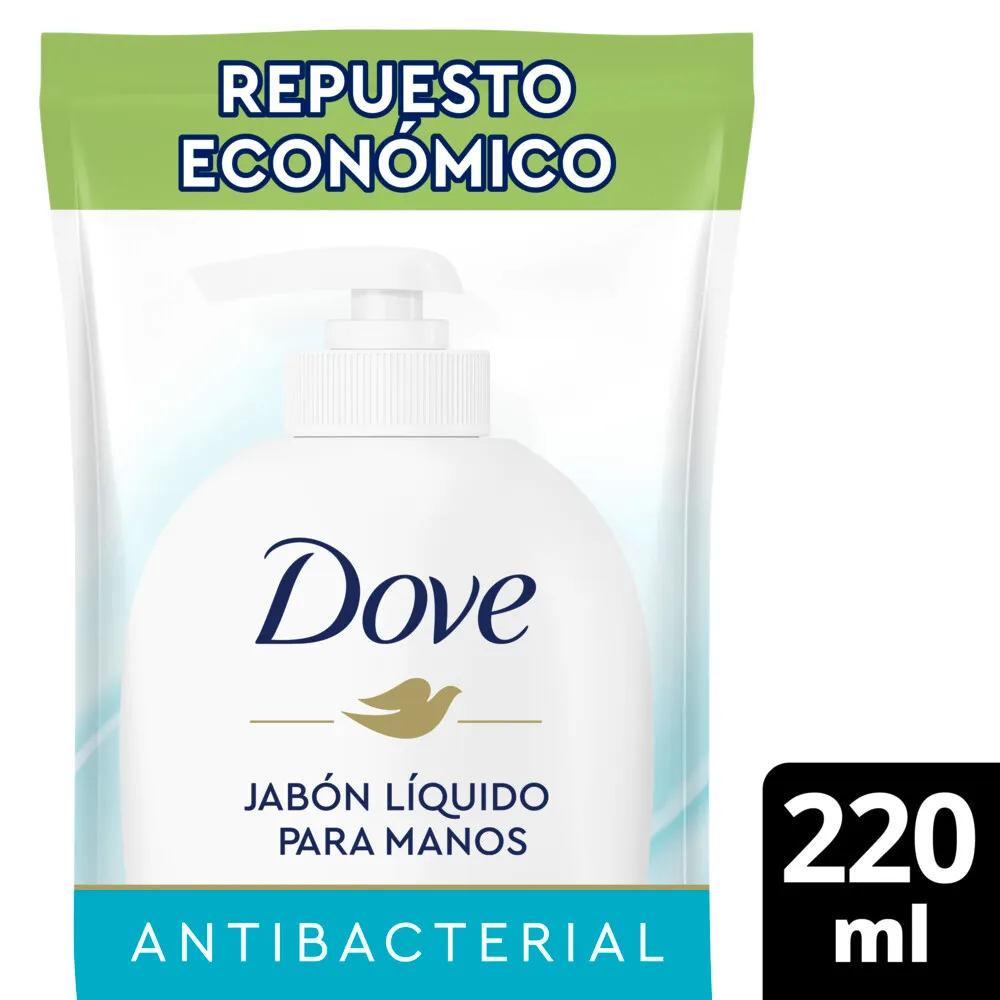 Dove Jabón Líquido Para Manos Antibacterial Cuida & Protege Recarga