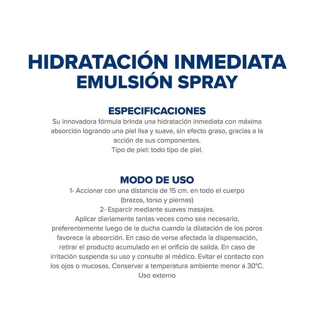 Dermaglós Emulsión Corporal Hidratación Inmediata Spray Continuo