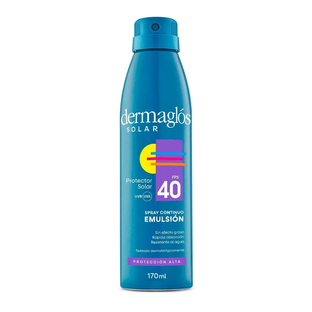 Dermaglós Protector Solar en Spray Continuo Emulsión FPS 40