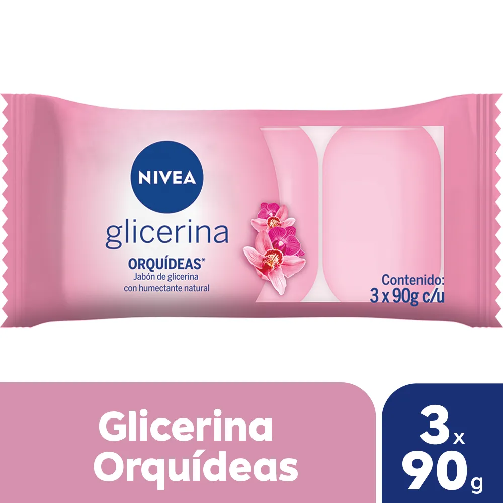 Nivea Jabón humectante con glicerina NIVEA Orquídeas para todo tipo de piel