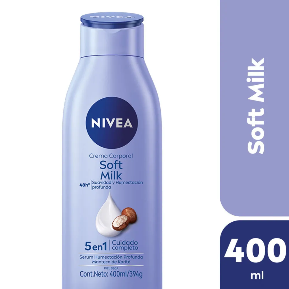 Nivea Crema corporal NIVEA Soft Milk 5 en 1 Piel seca 400 ml