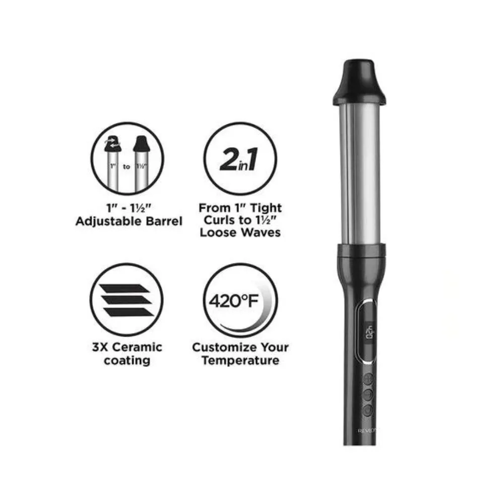 Revlon Rizador 2 En 1 Para Rizos Definidos y Ondas Sueltas